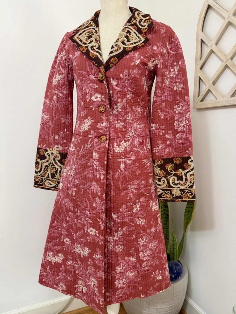 The J. Peterman Company Quilted Vintage Floral Women’s Size XS